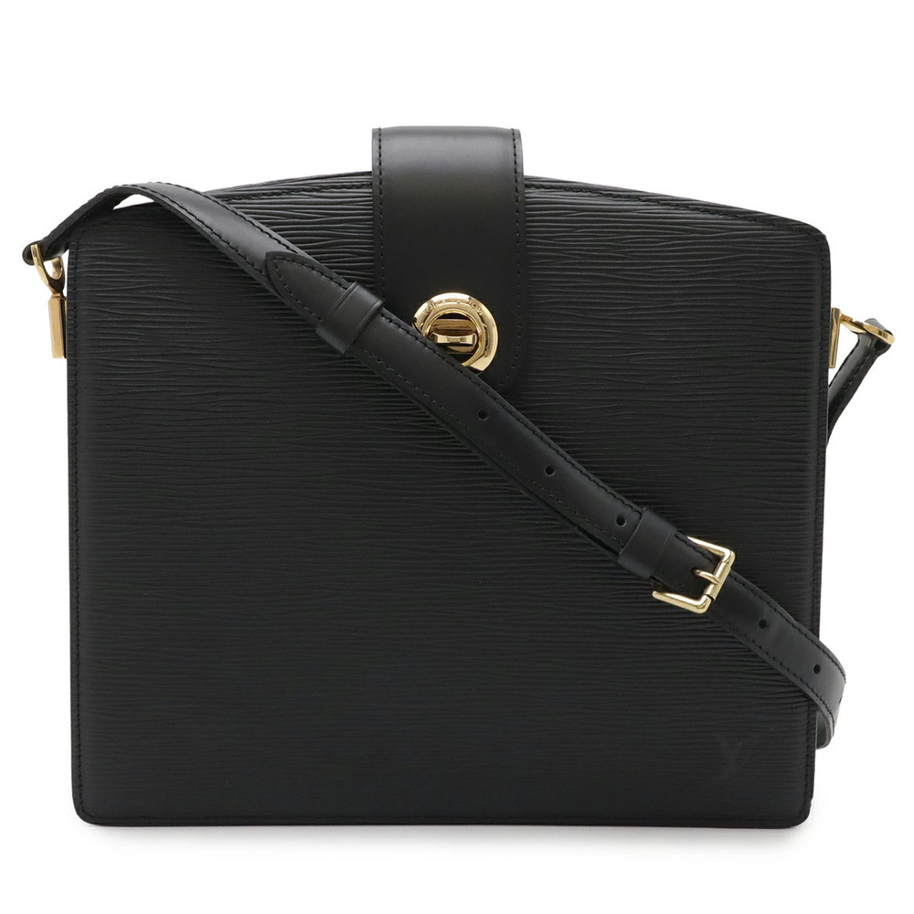 LOUIS VUITTON Epi Capucines Crossbody Bag Noir Black